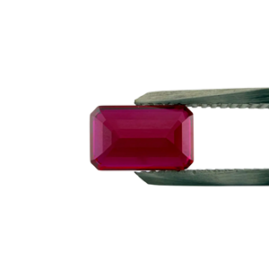 LAB GROWN Ruby Octogone Emerald cut Faceted Pigeon Blood Pierres précieuses en vrac pour la fabrication de bijoux Rubis créés Corindon 2x4 à 6x8 - Product Image 4