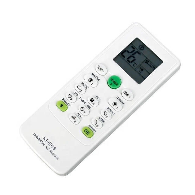KT-6018 Universal Air Conditioner Remote Control for Aux/Carrier/Changhong/Chigo/ForDaikin/Gree /Haier /Hisense AC QD-JMY2018E