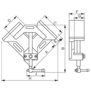 FERVI - 0205 Special <b>vice</b> for 90° welding green - EAN 8012667002220 VISES, <b>CLAMPS</b> AND ROPES VISES - Product Image 2