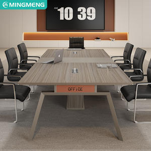 चमड़े की कुर्सियों के साथ आधुनिक कार्यालय सम्मेलन तालिका टिकाऊ बड़े वाणिज्यिक बैठक कक्ष डेस्क - Product Image 4