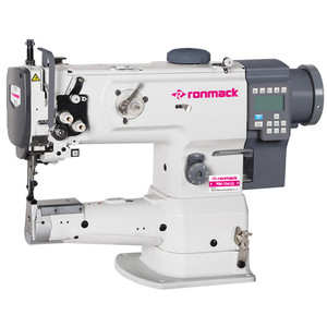 Machine à coudre industrielle RONMACK RM-1341D neuve, avec coupe-fil automatique, alimentation par pointeuse à déplacement, pour travaux lourds, cylindre compact, pied marcheur et moteur - Product Image 1