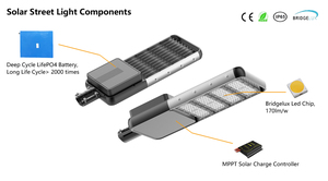 Farola LED Solar <span class=keywords><strong>de</strong></span> 80W con Batería LiFePO4 e Impermeabilidad IP66 para Iluminación Vial Exterior - Product Image 5
