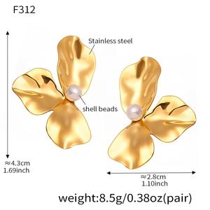 स्टेनलेस स्टील pvd 18k सोने की परत हाइपोएलर्जेनिक टाइटेनियम कान स्टड फैक्ट्री प्रत्यक्ष - Product Image 5