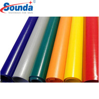 Matière plastique auto-adhésive de tissu de bâche de PE stratifiée par PVC de 500 * 500D 12*18 taille de 12*18 pouces