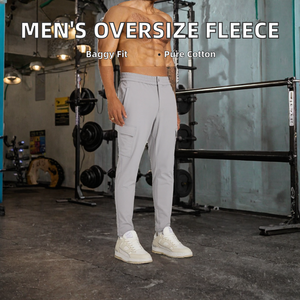 Custom Men's Cargo Jogger Pants Lightweight Breathable Trousers Mid Waist Pocketed Casual Gym Wear - Product Image 2