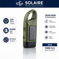 Lampe torche solaire OEM à manivelle dynamo, rechargeable USB-C, 18650 ABS, portable, pour camping, survie en extérieur, logo personnalisé