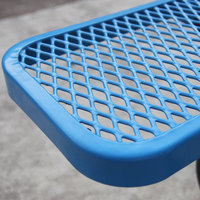 Mobilier d'extérieur de 6 pieds 8 pieds table de pique-nique en acier avec banc à l'extérieur restaurant événement long ensemble de salle à manger chaise de table en métal