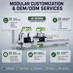 Sierra de Corte de Cabezal JUNDE con Medición Automática de Altura, Control de Circuito Cerrado PLC, Doble Servoaccionamiento de Alta Resistencia, Tipo Oscilación Externa CNC - Product Image 2