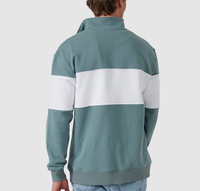 Pull d'hiver à col roulé 1/4 zippé, coupe droite, 100 % coton, épaules tombantes, imprimé, color-block, personnalisable OEM, vente en gros