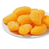 Zhongbao Snacks Zoete Gouden Kubusvormige Mango Fruitgelei Gummy Candy Bulk Halal 280g OEM ODM MOQ Zak