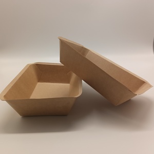 Boîte à salade rectangulaire en papier kraft de qualité supérieure, prix d'usine, qualité alimentaire, plateau octogonal en papier - Product Image 5