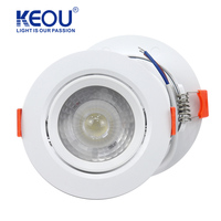 Spot LED encastrable 7W en polycarbonate, 4000K/6500K/3000K, à angle réglable