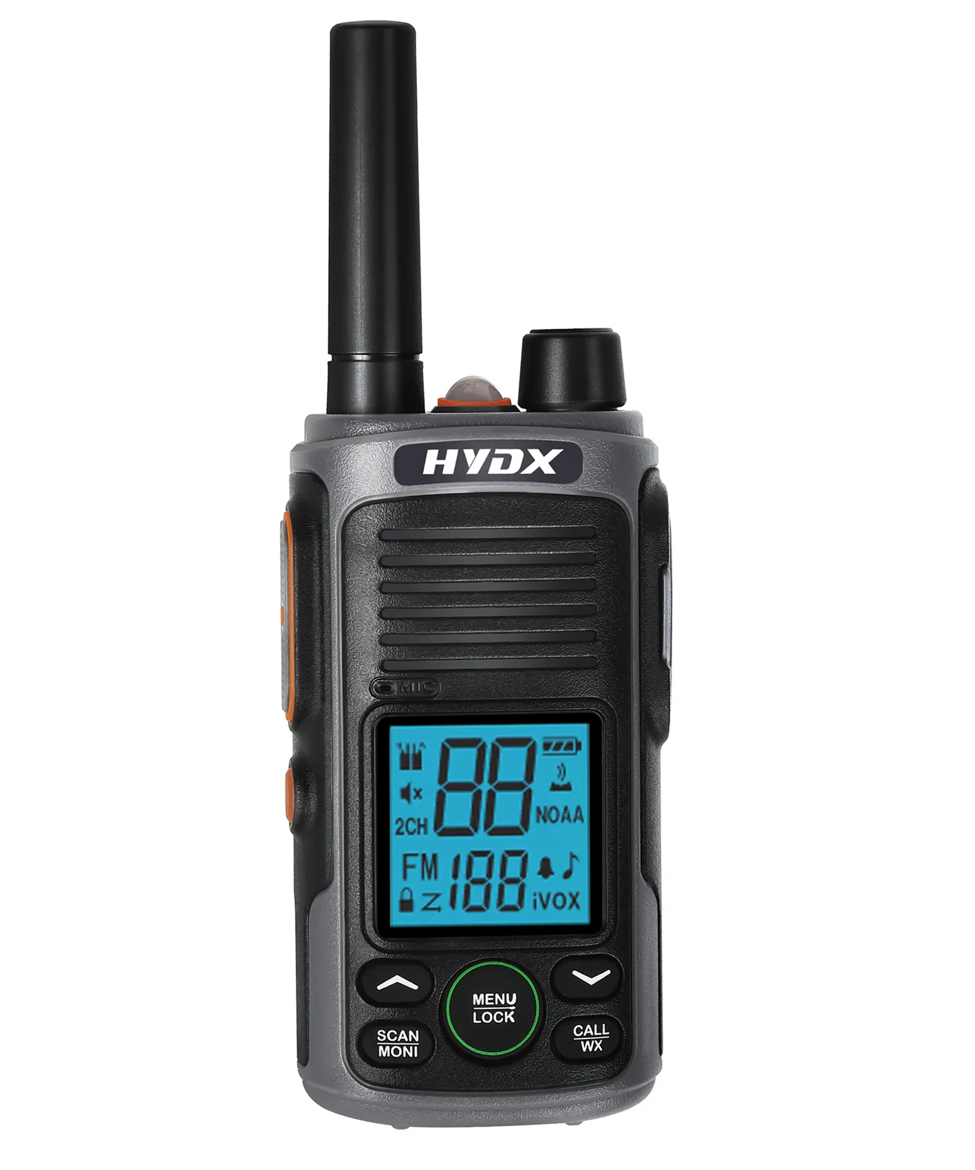 Hydx A210 UHF pmr446 noaa 32 kênh FM xách tay có thể sạc lại 1500mAh hai cách phát thanh mini talkie-walkie