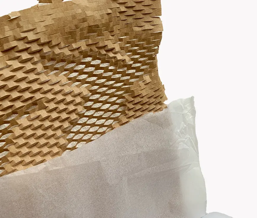 Easy to Dispense Roll Honeycomb Cushioning Protective Wrap Paper for Packing/Storing Delicate Items