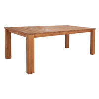 Ensemble de table à manger moderne en bois massif d'acacia, 6 places, résistant aux intempéries, pour cuisine intérieure/extérieure, tailles personnalisées, mobilier de maison