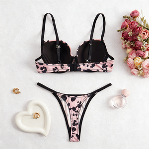 Lingerie renda seksi wanita, Set erotis jala transparan perempuan, pakaian dalam cetak Lingerie Erotis - Product Image 5