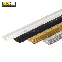 Bande de finition de tapis en alliage d'aluminium autocollante en gros, profilé de transition en L anodisé, accessoires de revêtement de sol