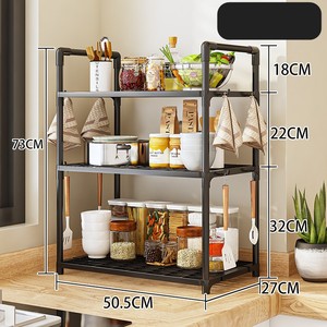 Étagère de <span class=keywords><strong>cuisine</strong></span> personnalisée sol à plancher multicouche four à micro-ondes étagère de rangement multifonctionnelle pour la maison étagère de rangement pour pots - Product Image 6