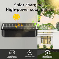 Lampes solaires murales de jardin étanches IP65, LED extérieures avec capteur de lumière, haute luminosité, couleur RGB, batterie 1800mAh