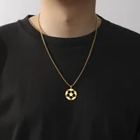 Collier pendentif ballon de football Myshape pour homme, en acier inoxydable, chaîne longue, bijou sportif tendance, cadeau, vente en gros 2025