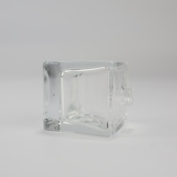 Abat-jour en verre fusionné carré transparent Coastal, finition brillante, bords polis, logo personnalisé, accessoire de lampe, couvercle de lumière