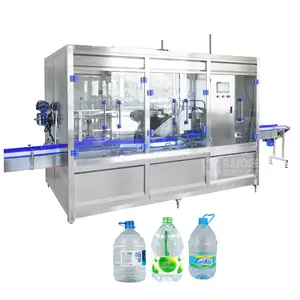 Línea de producción automática de llenado de botellas de plástico 3-10L planta de máquina de llenado de agua de botella grande