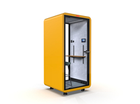 Cabine de bureau acoustique modulaire préfabriquée OMNI, insonorisée, avec système de ventilation et prise électrique