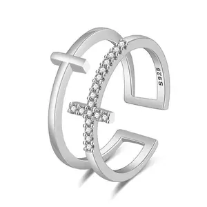 Fashion Jewelry Drop Shipping Support Scratch Resistant Hammered Texture Affordable Luxury High Quality Brass <b>Rings</b> <b>Set</b> - Product Image 1