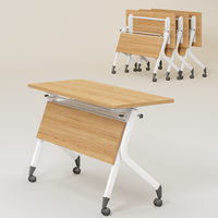 Table de conférence pliable mobile contemporaine Mobilier de bureau en bois conçu en usine pour les salles de réunion de formation de bureau scolaire
