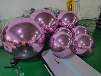Boule miroir géante gonflable en PVC et ballon pour événement, boule disco gonflable pour scène