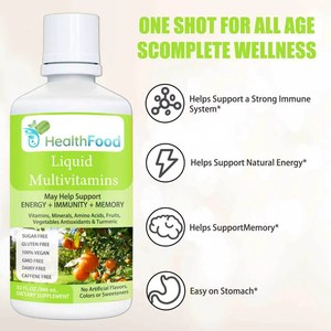 Multivitaminas Líquidas de Alta Calidad con Aminoácidos que Ayudan a Apoyar la Energía Natural y la Memoria, Sin Azúcar, Vitamina B6 Líquida Diaria - Product Image 4