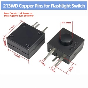 Hot Supplier KAN-28 2-Pin Copper Pins Push Button Self-Locking Super Strong Photoelectric Flashlight <strong>Switch</strong> - Product Image 4
