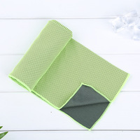 Serviette rafraîchissante brodée pour adultes, best-seller, pour le sport et le fitness, gadget d'été, bicolore, motif en maille imprimé personnalisé