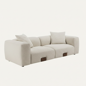 Canapé modulaire carré en bois massif Lombardy High Cloud, luxueux, lavable, durable et confortable, pour salon de villa moderne - Product Image 4