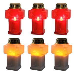 <span class=keywords><strong>Bougie</strong></span> votive LED 3D sans flamme réutilisable écologique, lumières rouges <span class=keywords><strong>pour</strong></span> <span class=keywords><strong>cimetière</strong></span>, église, tombe - Product Image 4