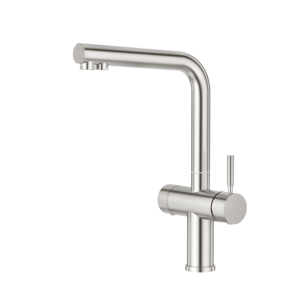 commercial Modern Luxury Knurled Handle 304 Stainless Steel Hot and Cold 3 way mixer faucet - Product Image 1
