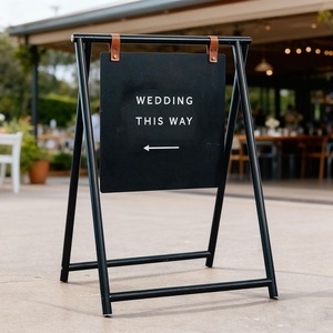 Custom Metal A-<b>Frame</b> Stand Sidewalk Signs Sandwich Board <b>Swing</b> Signage Outdoor Cafe Sign a <b>Frame</b> Pavement Sign - Product Image 6