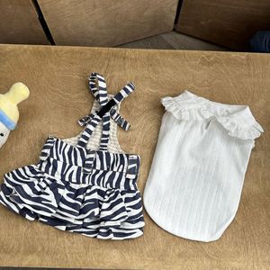 Camisa de Algodón a Rayas para Mascotas ZHONGYA, con Cuello con Volantes, para <span class=keywords><strong>Yorkshire</strong></span> <span class=keywords><strong>Terrier</strong></span>, Schnauzer, Mascotas Pequeñas, Estilo Japonés y Coreano - Product Image 6