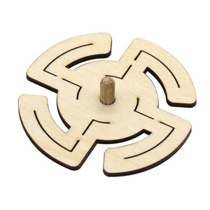 Wooden Spinning Top <b>Diy</b> <b>Kit</b> Geometric Shape Manual Control For Kids Science Education Toy 2 Piece Package - Product Image 2