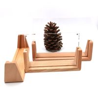 Lampe de nuit LED 3D multicolore en acrylique, base en bois de hêtre en forme de U, à intensité variable, décoration de bureau et de chambre, cadeau de Noël créatif