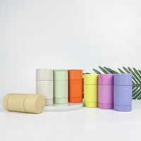 Conteneur de déodorant en stick biodégradable en paille de blé personnalisé de 50 ml, emballage en tube rond, bouteille en plastique