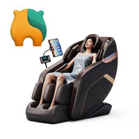 Fauteuil de massage Shiatsu professionnel haut de gamme à rail SL, inclinable, 24 programmes automatiques, enveloppement par airbag, rouleau pour les pieds