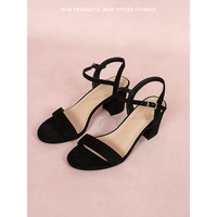 Sandales romaines minimalistes grande taille pour femme, nouvelle collection été 2026, semelle extérieure en caoutchouc respirante, talon épais et haut