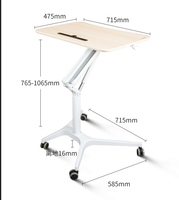 Bureau d'Enseignant Ajustable en Hauteur pour École et Bureau, Table Simple en Tube d'Acier Moderne, Bureau en MDF Blanc Certifié ISO