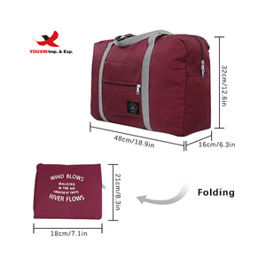 Folding Portable Travel Luggage Bags <b>Suitcase</b> Solid Color Travel Storage Bag Set Large Capacity Trolley Airplane Bag - Product Image 3