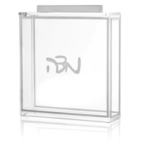 Offre Spéciale : Boîte à Matzah Traditionnelle Carrée en Lucite Transparente Personnalisée pour Produits Judaïques