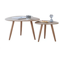 Meubles de bureau en bois massif de style moderne, canapé rond décontracté, petite table basse pour les réunions d'affaires ou de loisirs, espace de repos à domicile