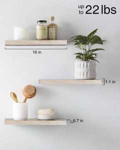 Étagères en bois flottantes fixées au mur <span class=keywords><strong>pour</strong></span> salle de bain chambre salon cuisine <span class=keywords><strong>petite</strong></span> suspension - Product Image 3