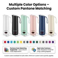 Bouilloire Électrique Portable Sans Fil de Voyage 400ml, Contrôle de Température à 4 Niveaux, Arrêt Automatique Numérique, Protection Contre l'Ébullition à Sec, Usage Domestique