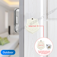 Cerradura Inteligente Residencial para Control de Acceso, Motor de un Solo Eje, Llave de Tarjeta, Apertura de Puerta, Cerradura Antirrobo e Ignífuga